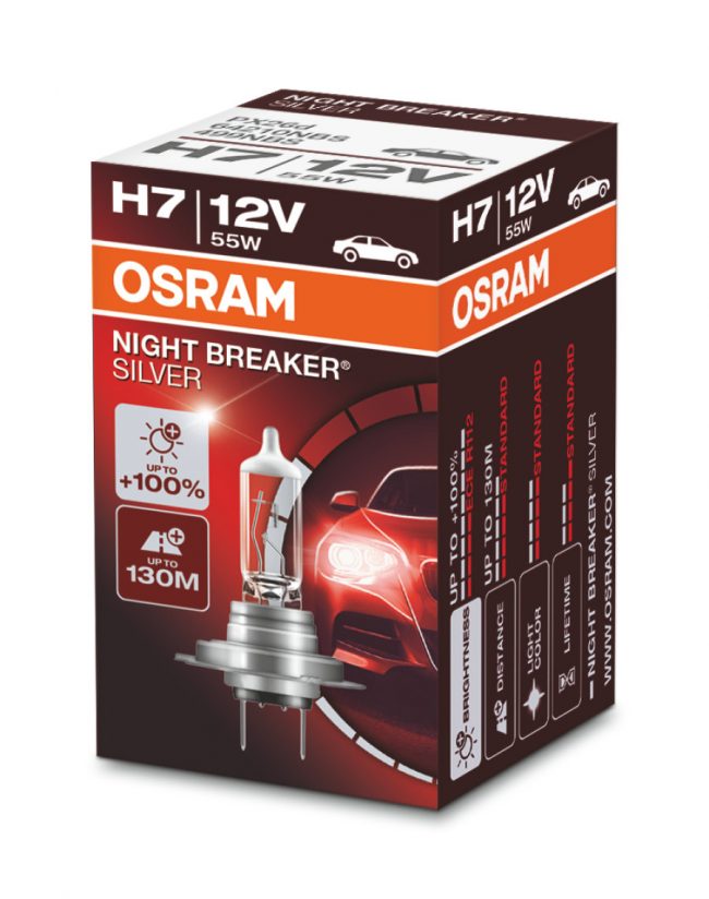 Osram H7 12V 55W Night Breaker Silver